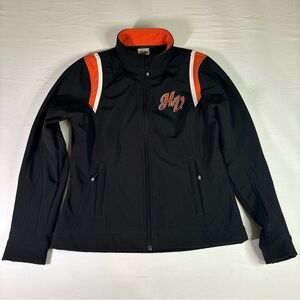 Harley Davidson Women’s Size Small Full Zip Embroidered Jacket Black Pre-Owned.